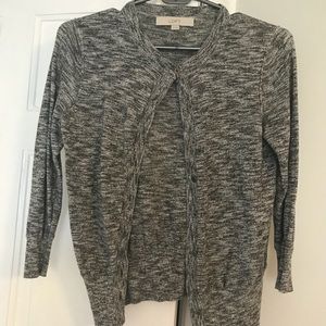 Gray loft cardigan 3/4 sleeve. Fits like a small